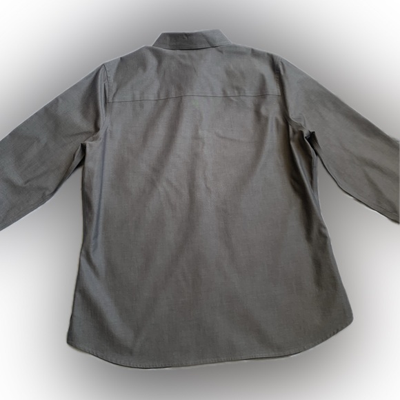 Ed. Bauer ladies wrinkle resistant button down dress shirt  gray grey LG - Picture 3 of 7